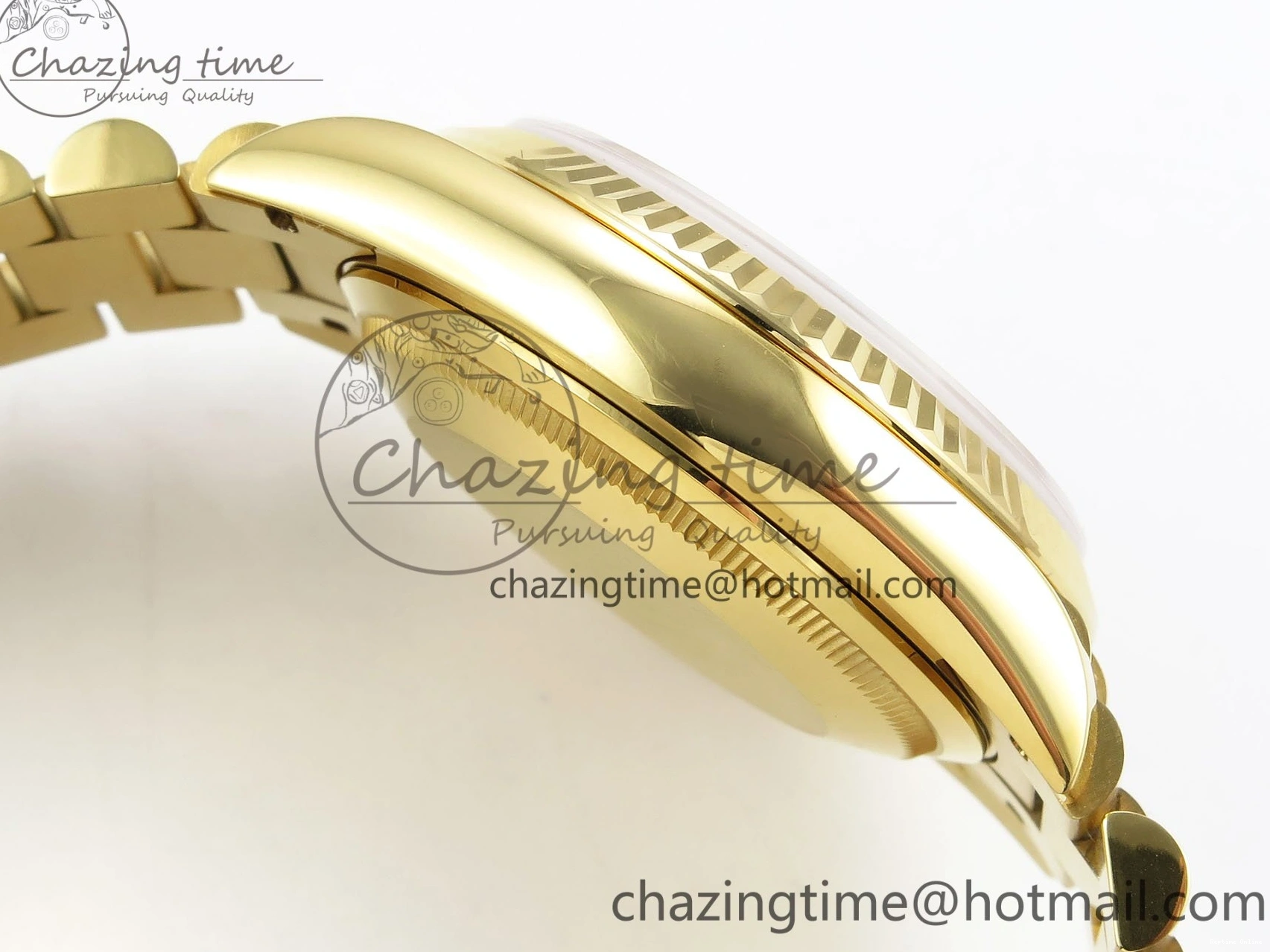 0212 Day Date 36 YG RAF 1:1 Best Edition Green Stone Roman Dial on YG Bracelet A Durable 1524